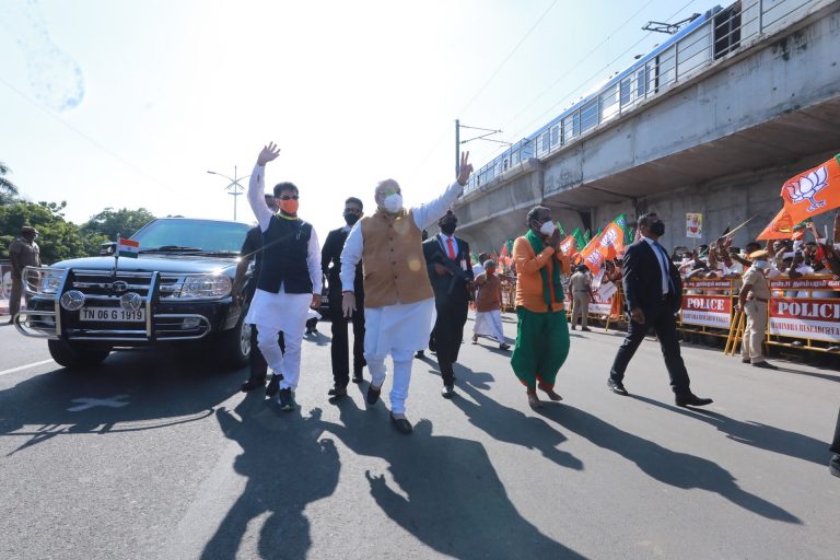 गृह मंत्री अमित शाह पहुंचे चेन्नई, कई विकास परियोजनाओं का करेंगे शिलान्यास