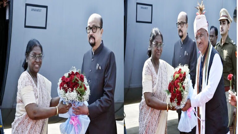 राज्यपाल रमेन और सीएम साय ने किया राष्ट्रपति मुर्मू का स्वागत, कहा- यह गर्व का क्षण