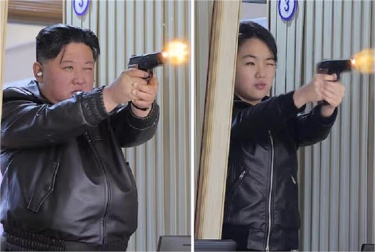 ब्लैक लेदर जैकेट पहन किम जोंग ने निकाली बंदूक, दागी दनादन गोलियां—वीडियो हुआ वायरल