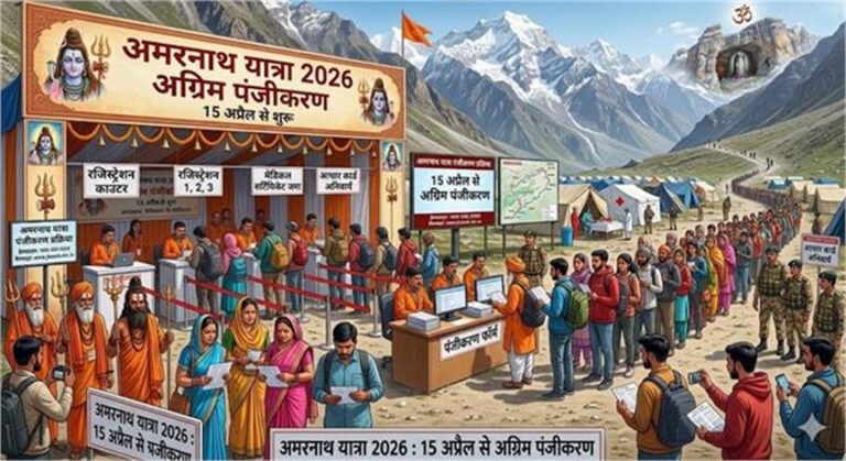 अमरनाथ यात्रा के लिए 15 अप्रैल से अग्रिम पंजीकरण